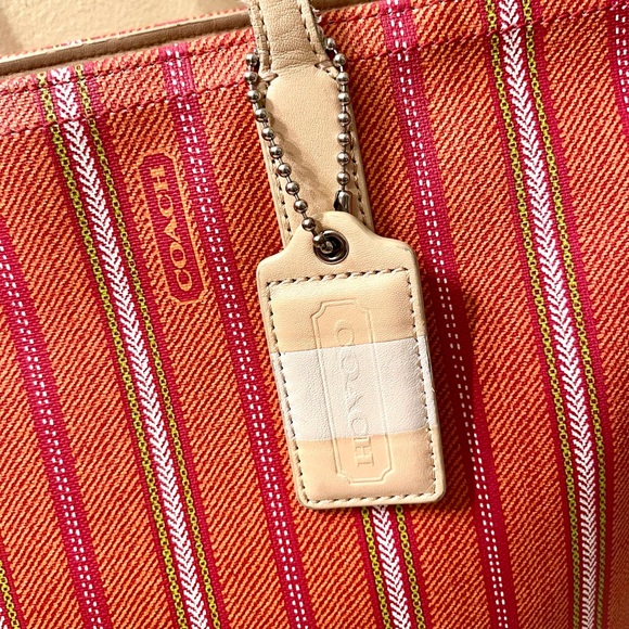 Coach Legacy Striped Canvas Weekender Tote Bag - Picture 3 of 10